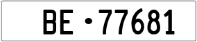 Trailer License Plate